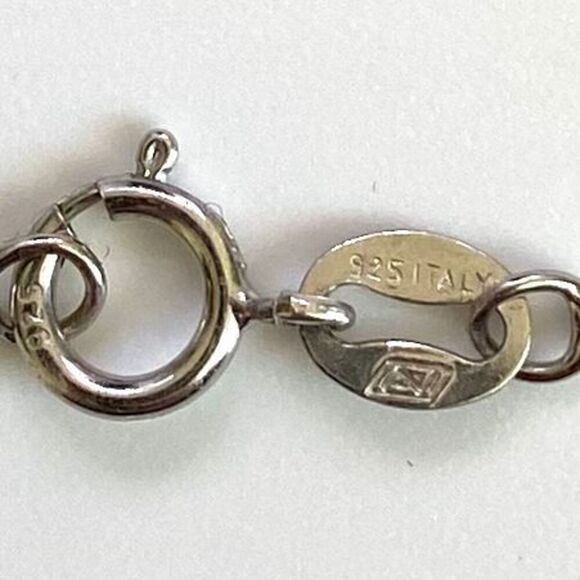 AAV# Italian Sterling 925 Silver Moon Pendant & Sterling Chain - Picture 7 of 8